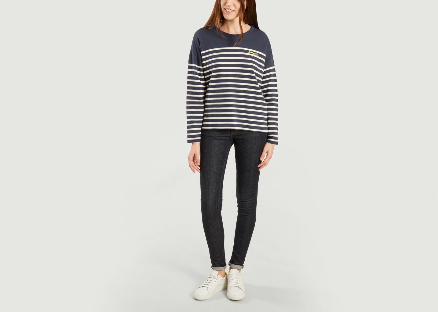 Marinière Brodée Cool Bonjour - Maison Labiche
