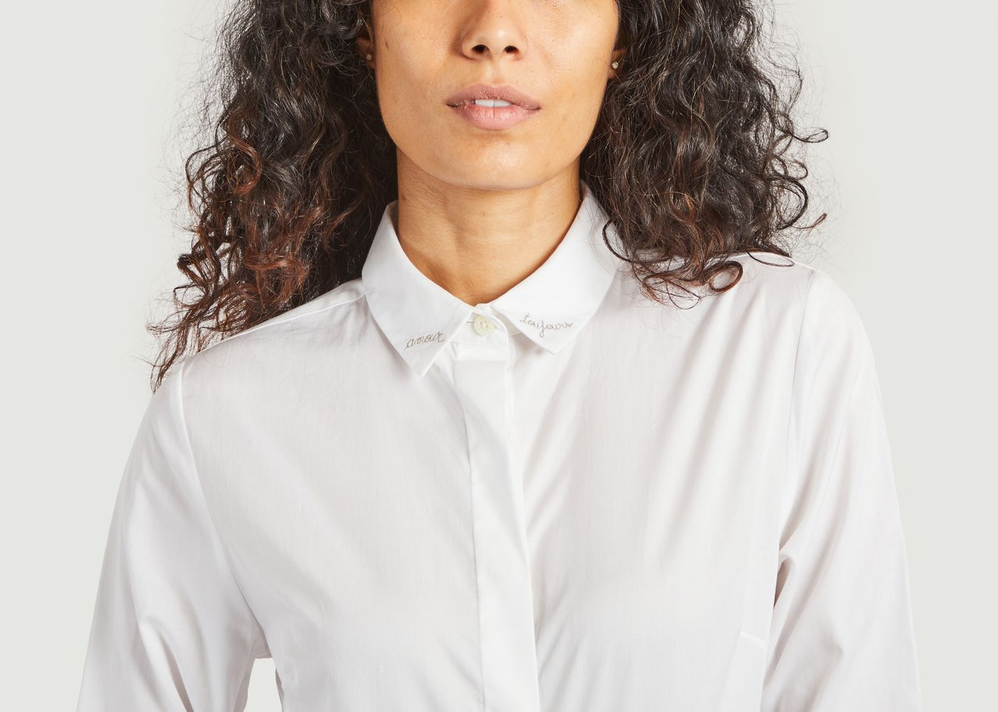 Love Forever Temple embroidered shirt - Maison Labiche