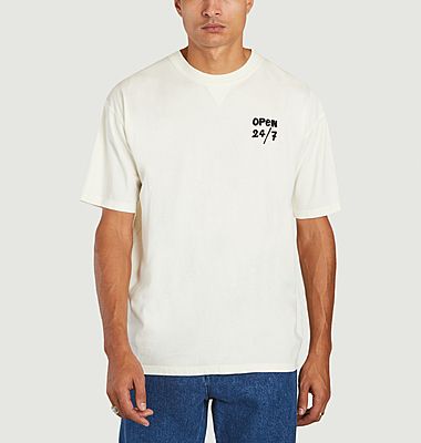T-shirt en coton bio brodé Duras Catskills Motel