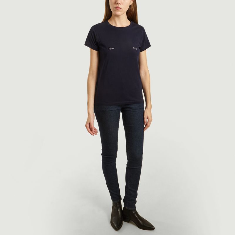 T-Shirt Boyfriend Brodé Love/Life - Maison Labiche