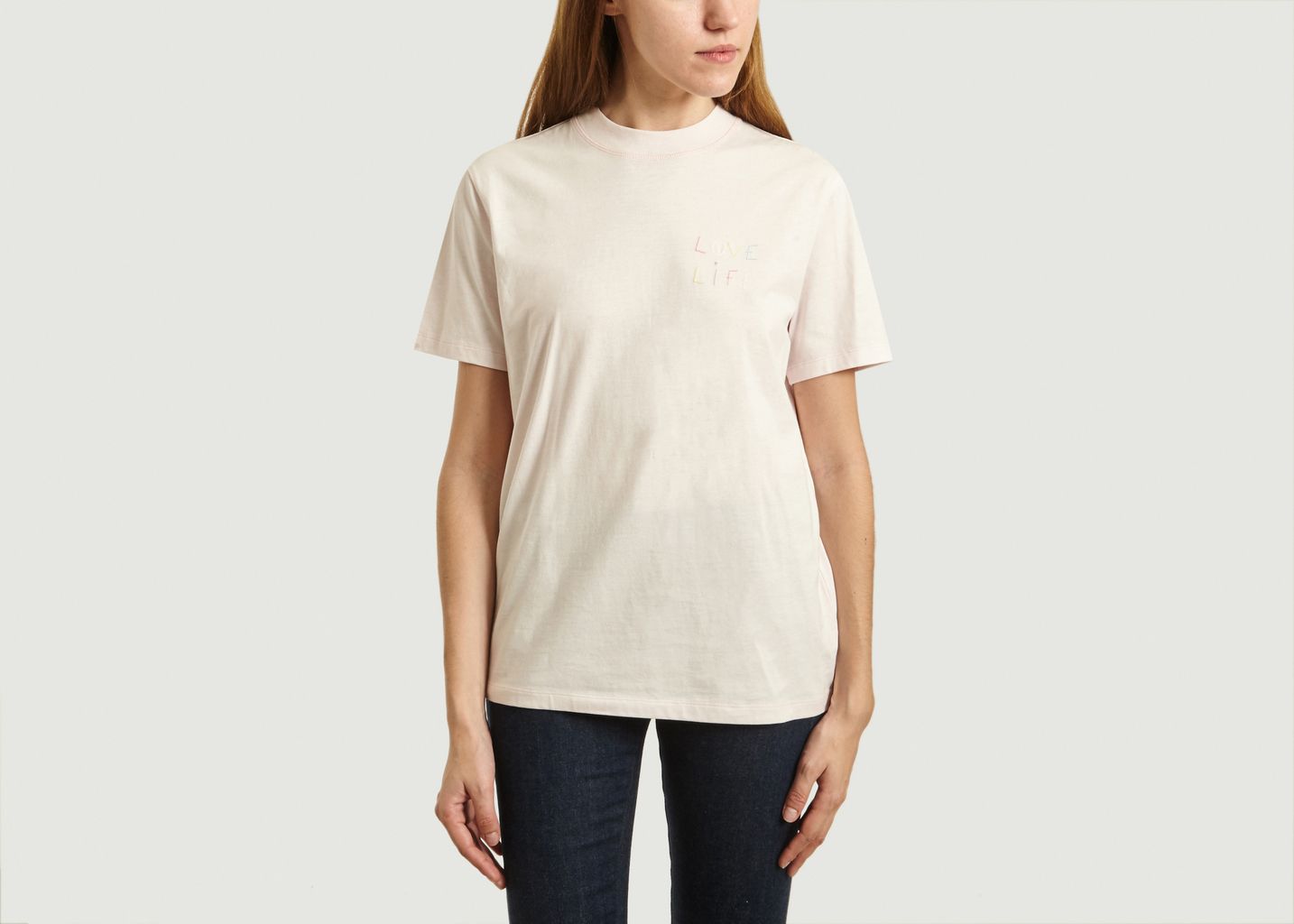 Besticktes T-Shirt Love Life - Maison Labiche