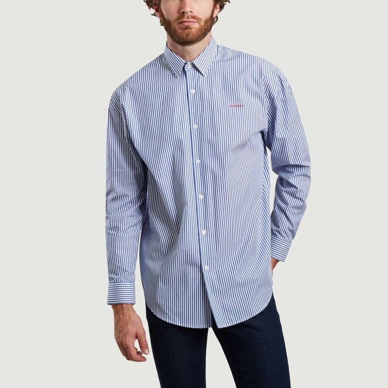 Chemise Boxy Decadence Baton Bleu Maison Labiche Paris L Exception