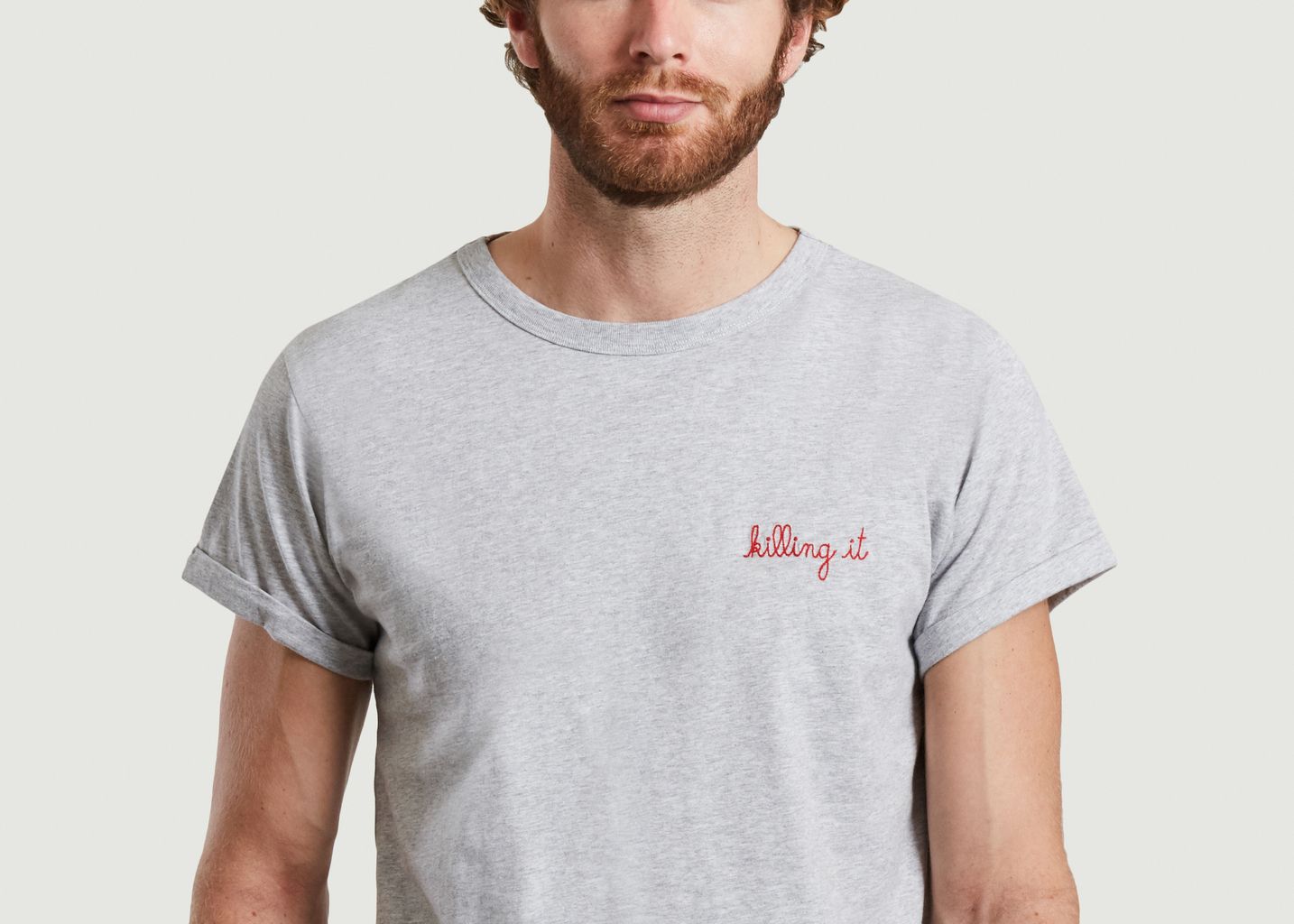 T-shirt en coton bio brodé Killing It - Maison Labiche