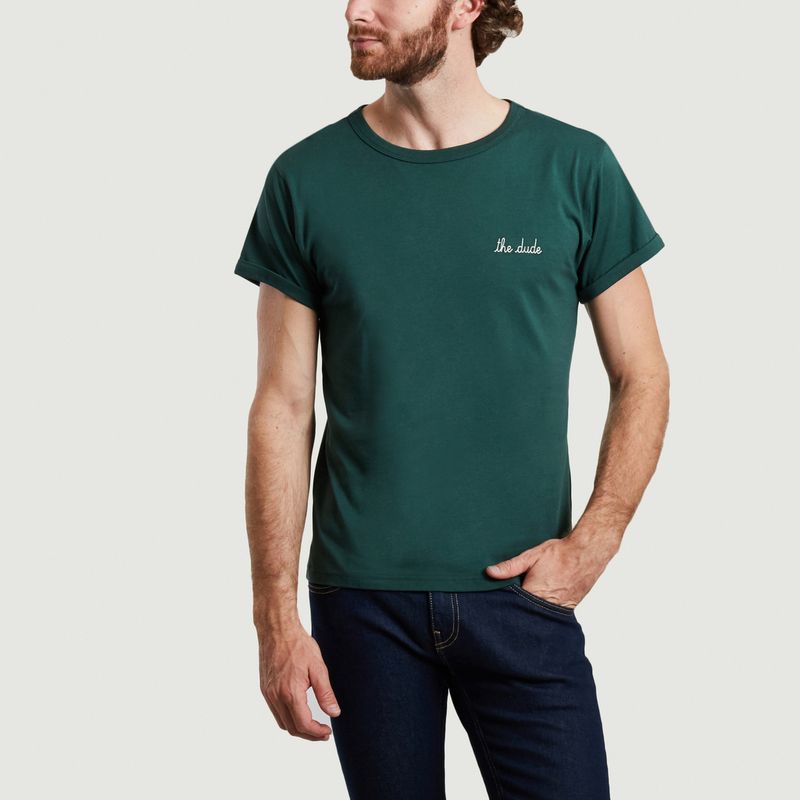 T-shirt brodé en coton bio The Dude - Maison Labiche