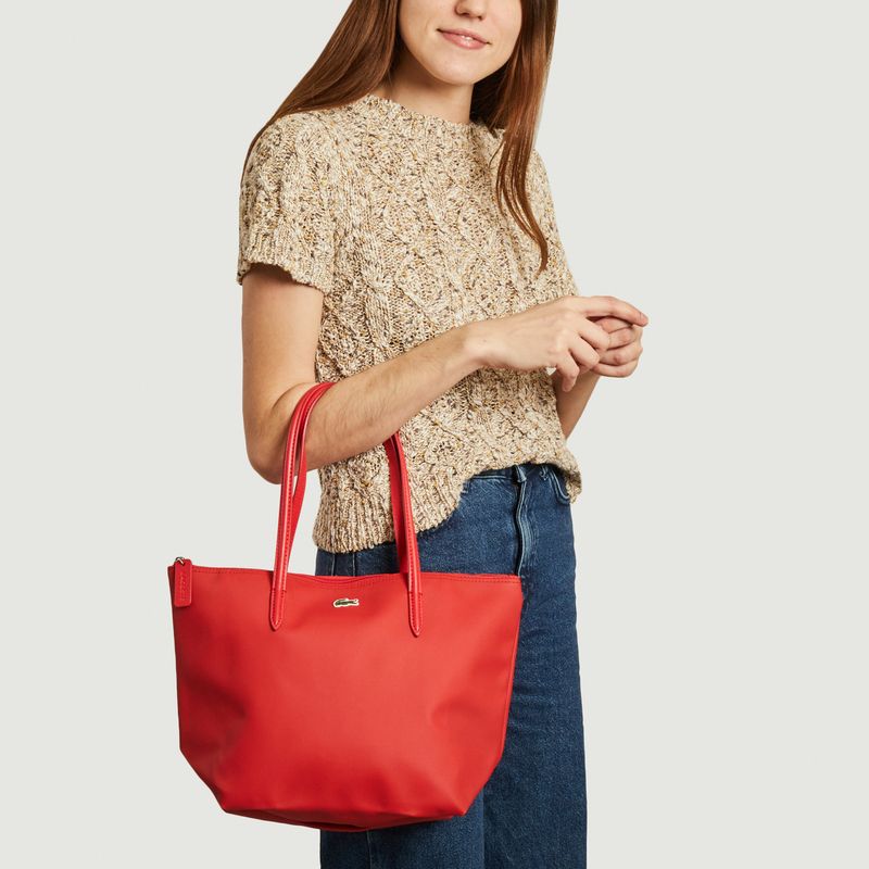 lacoste red handbag