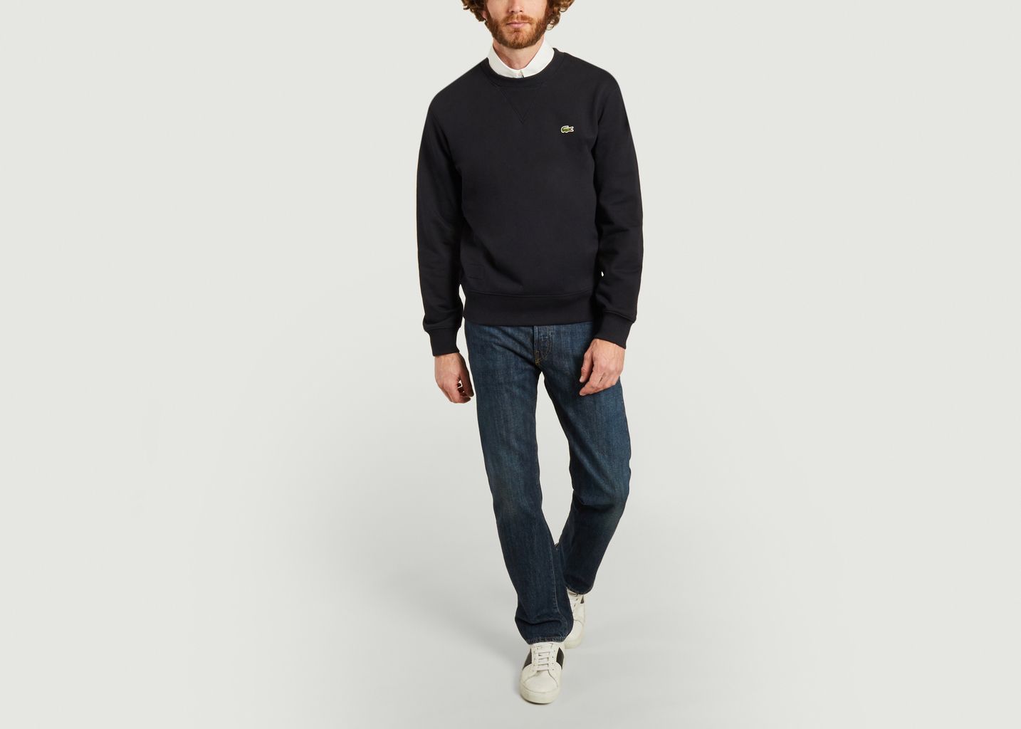 Sweatshirt Logo Bleu Marine - Lacoste