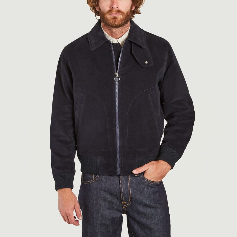 Cotton moleskin zipped jacket - Lacoste