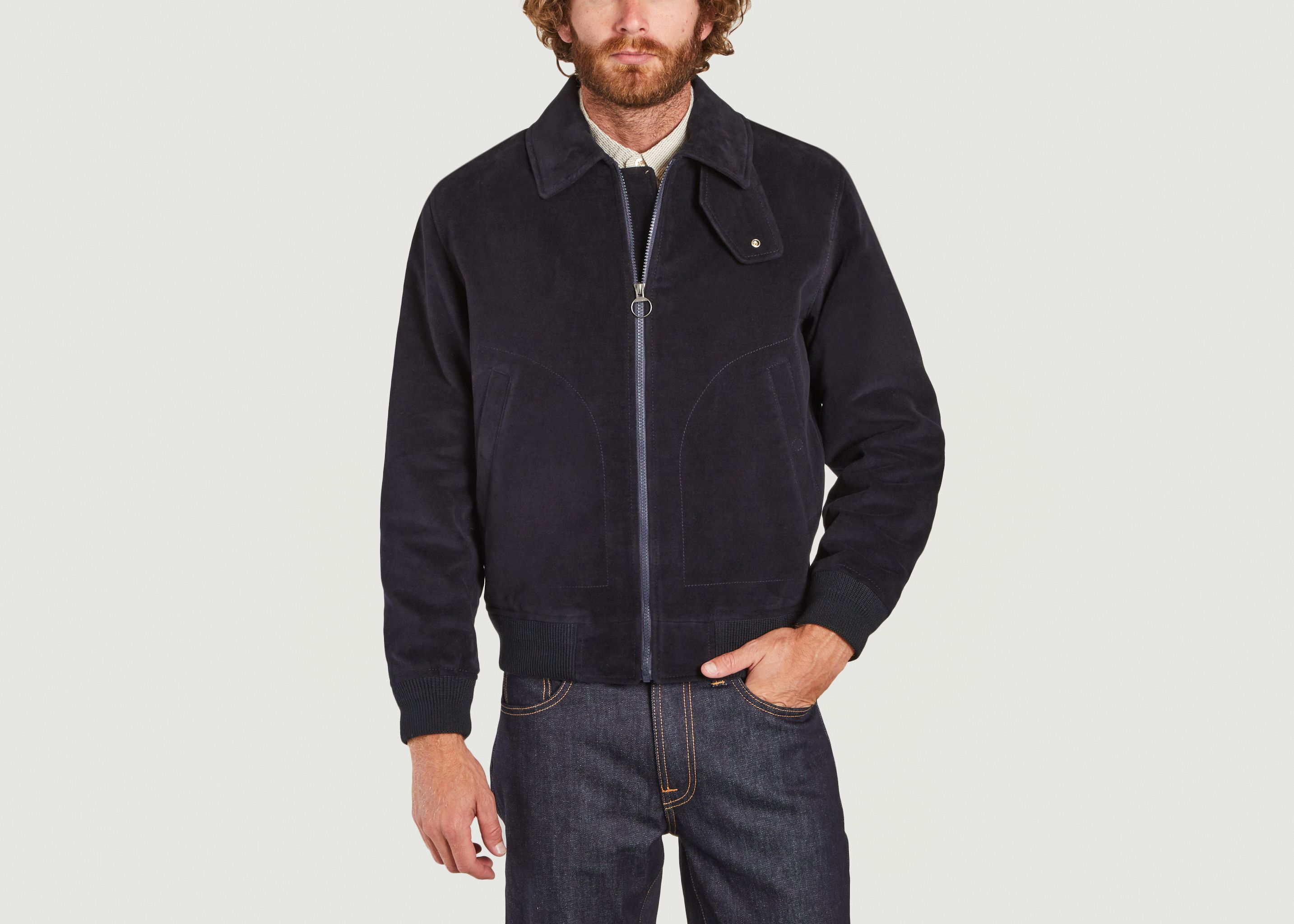 Cotton moleskin zipped jacket - Lacoste