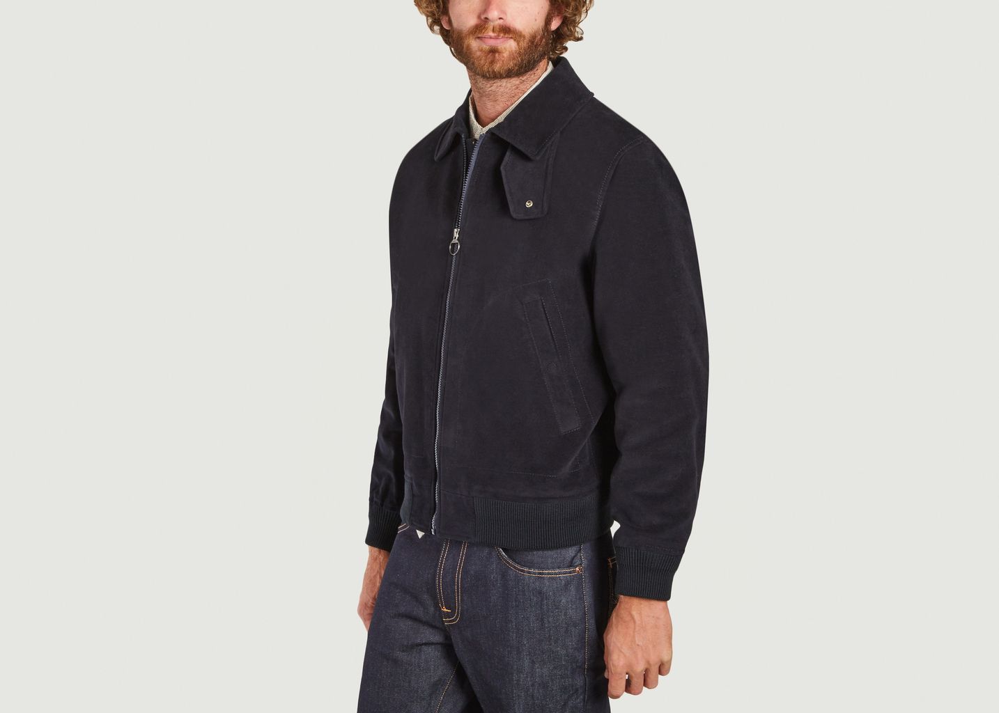 Jacke mit Reißverschluss aus Baumwoll-Moleskin - Lacoste