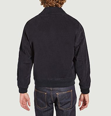 Cotton moleskin zipped jacket