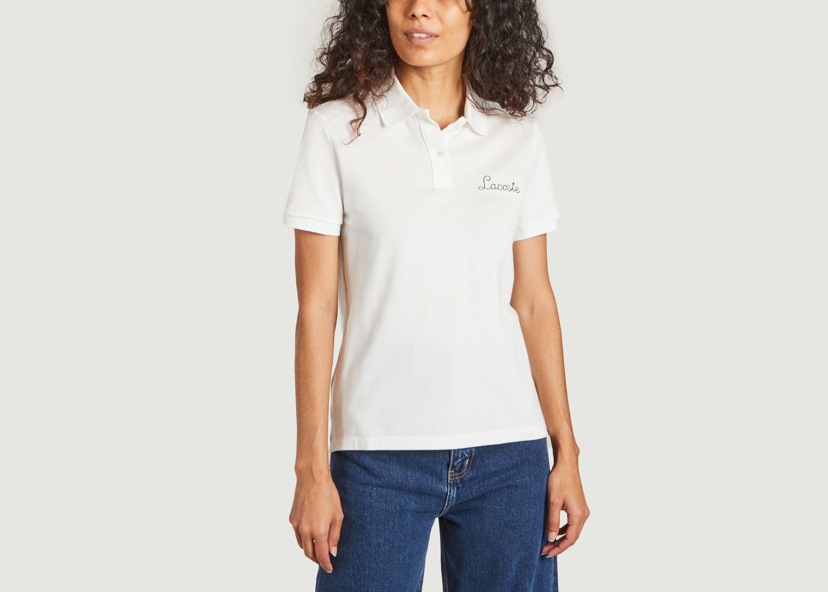 Embroidered logo polo shirt - Lacoste
