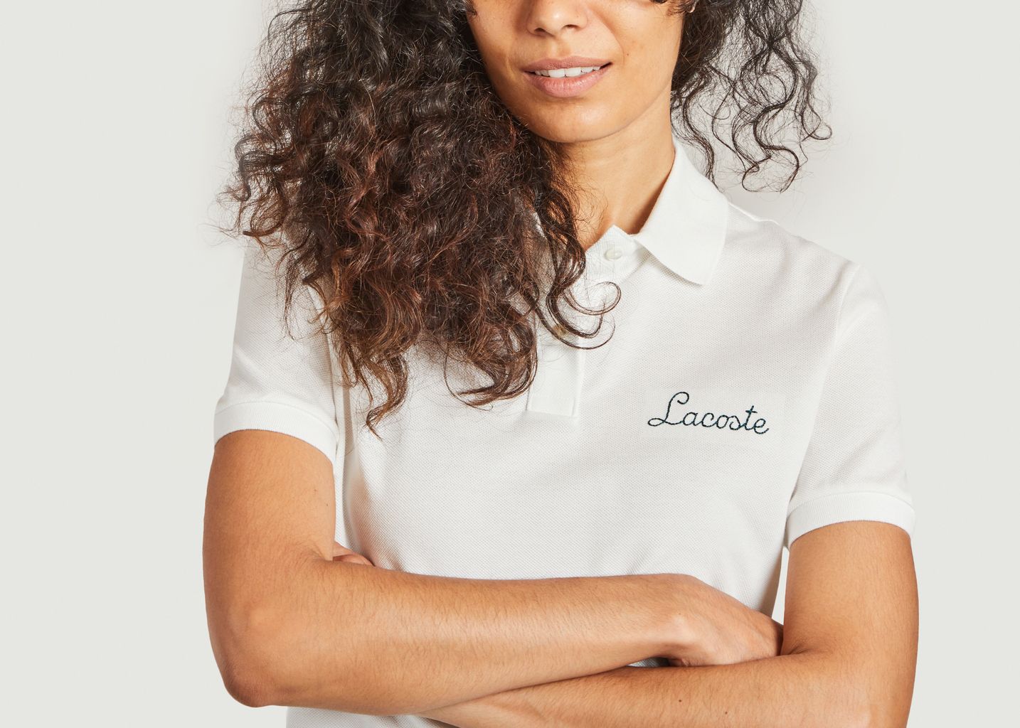 Embroidered logo polo shirt - Lacoste