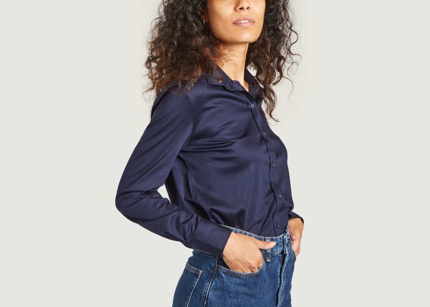 Polo manches longues loose en coton pima - Lacoste