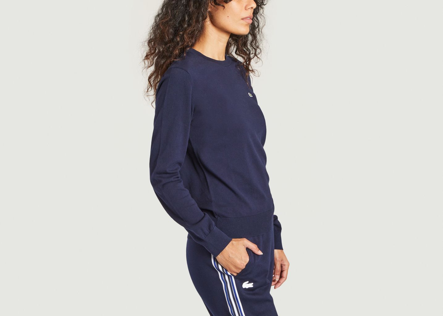 Pull siglé en coton bio - Lacoste