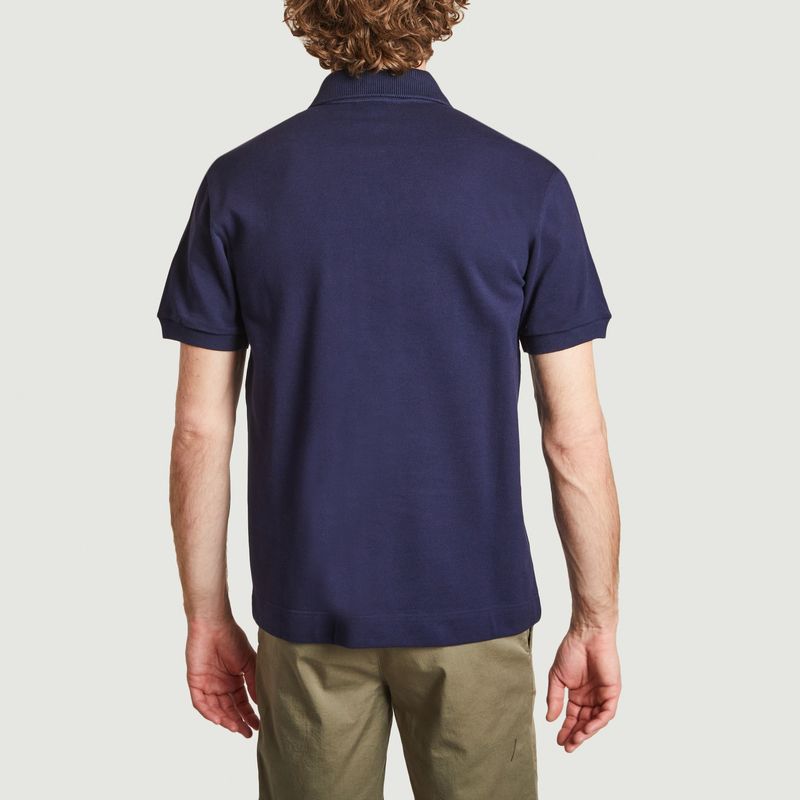 Verkaufen Sie Gerades Poloshirt aus Bio-Baumwolle mit großem Logo  Marineblau Lacoste zu -50%| L\'Exception