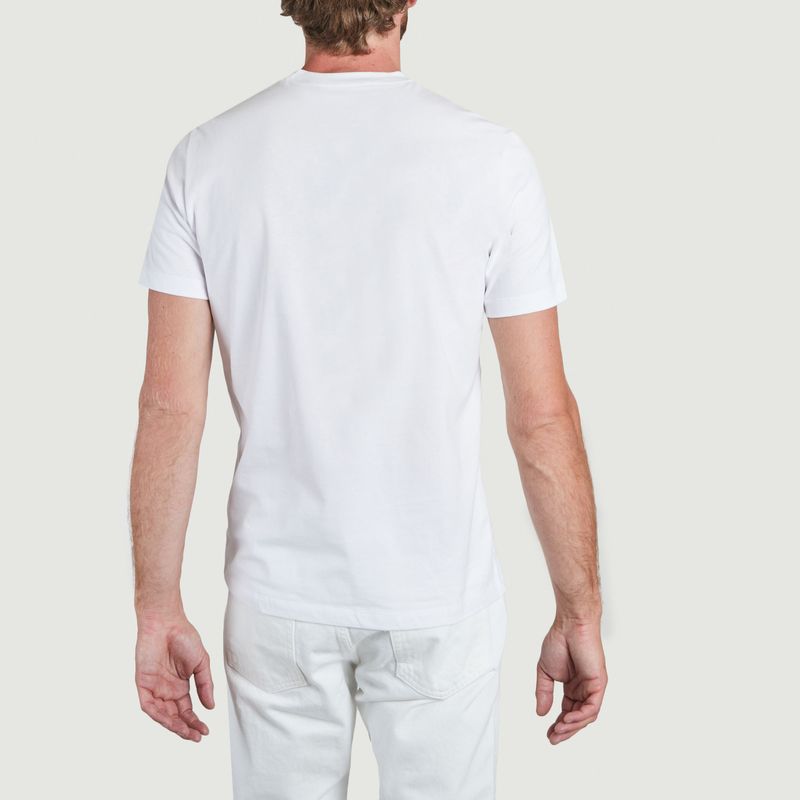 Verkaufen Sie T-Shirt mit Rundhalsausschnitt Lacoste Signatur- Weiß L\'Exception aus und zu Premium-Baumwolle -50%| mit Krokodildruck