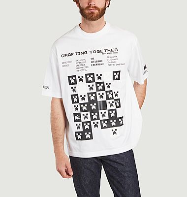 T-shirt loose en coton bio Lacoste Live x Minecraft