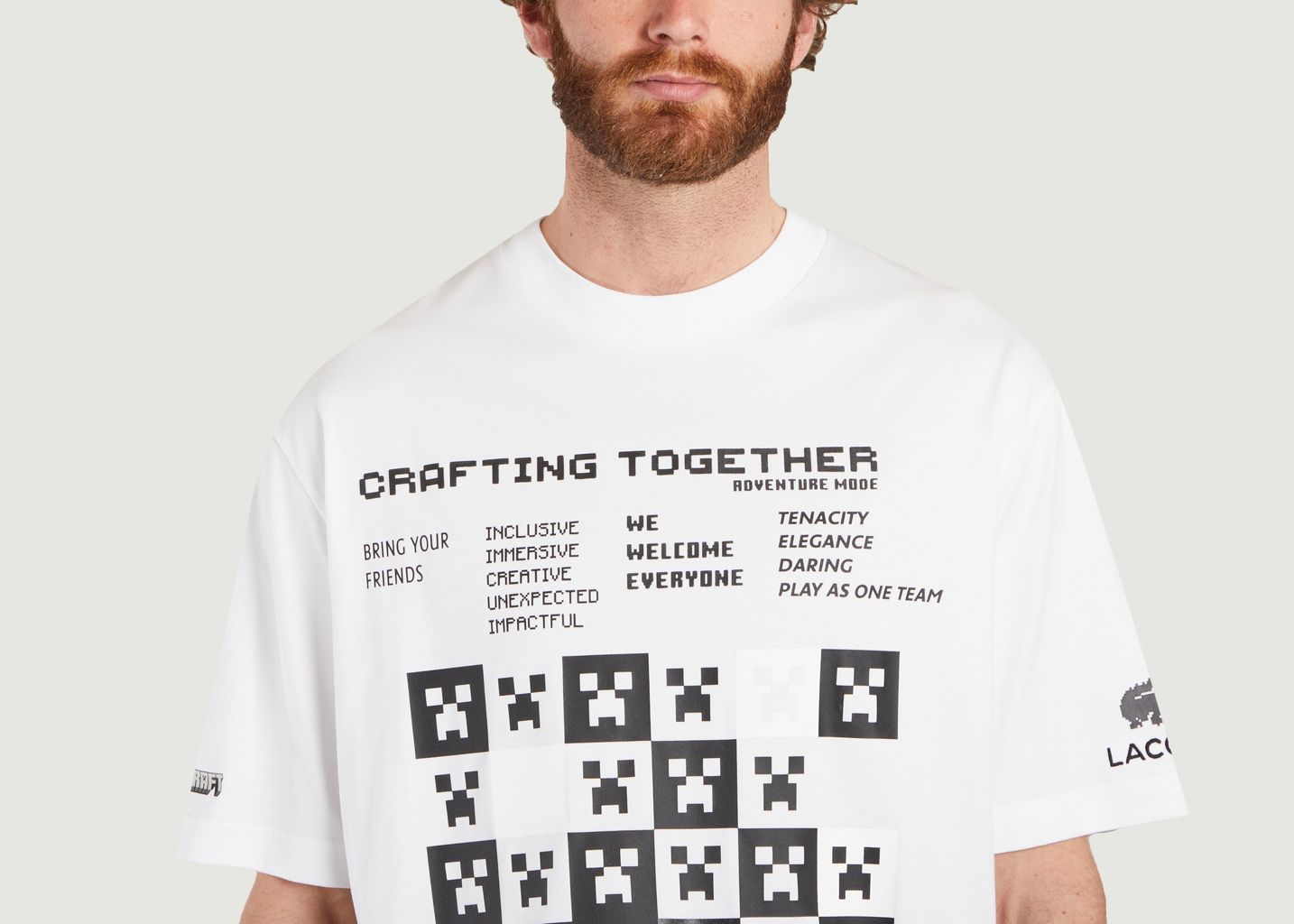 T-shirt loose en coton bio Lacoste Live x Minecraft - Lacoste