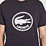 matière T-shirt à col rond en coton avec logo imprimé en 3D - Lacoste