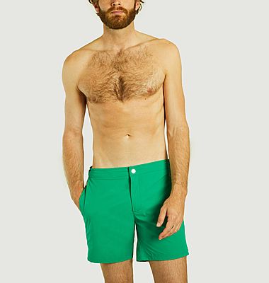 Lightweight swim shorts with contrasting stripes