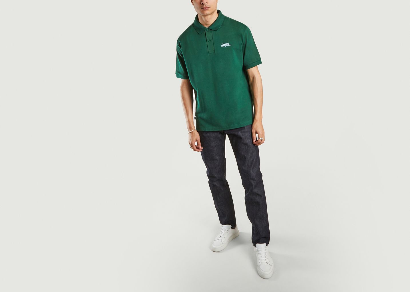 Lacoste L!ve Polo-Shirt mit kurzen Ärmeln und geripptem Kragen - Lacoste