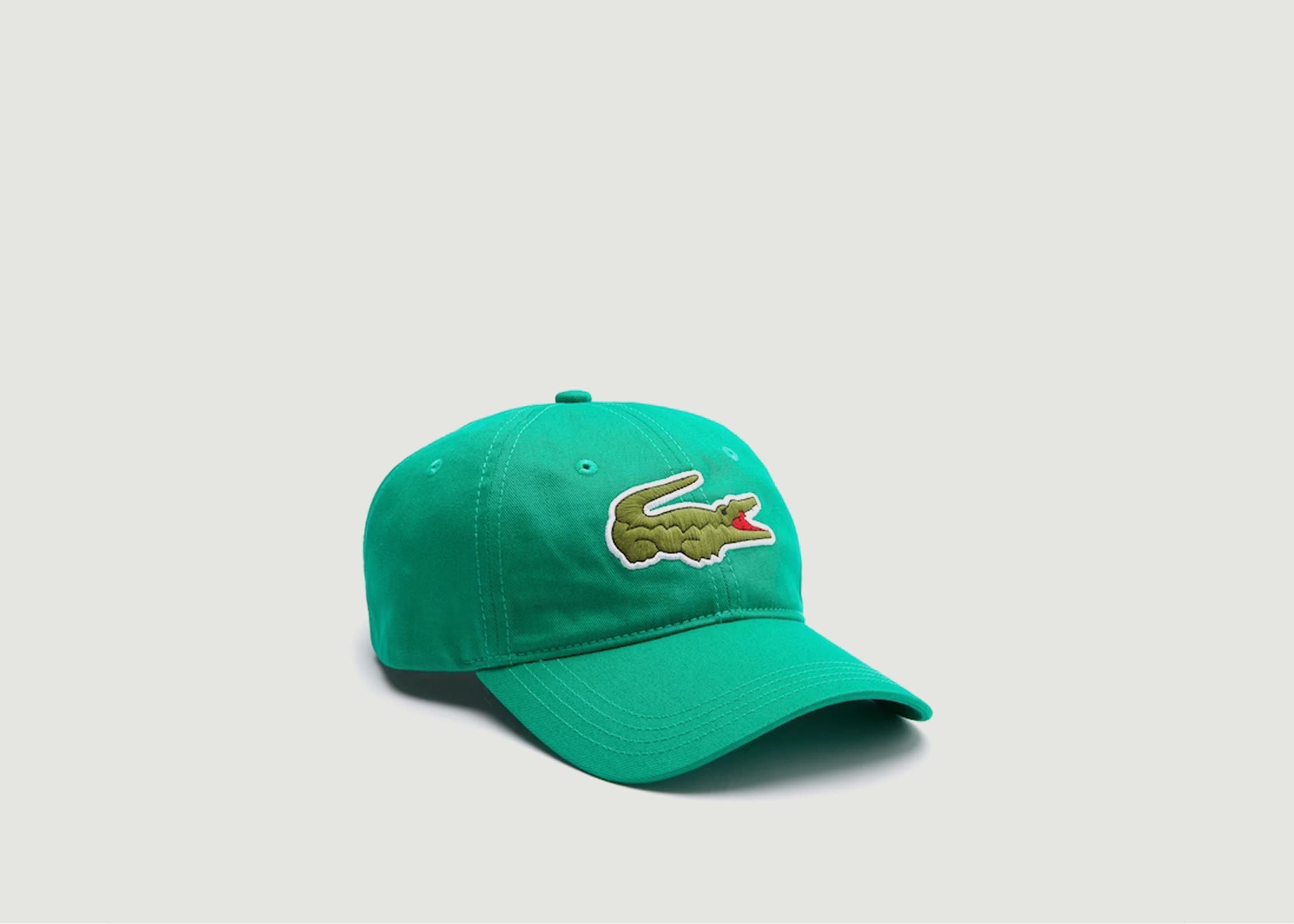 Mütze aus XXL-Logo Grün | Lacoste Baumwolle mit L\'Exception
