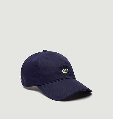Cotton cap with contrast strap and crocodile