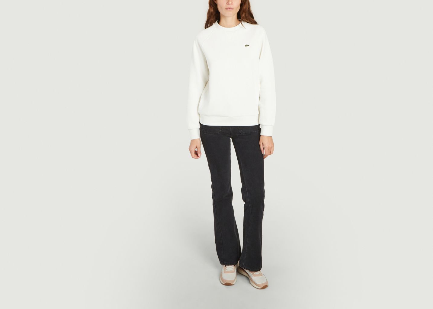 Sweatshirt with logo, straight cut - Lacoste