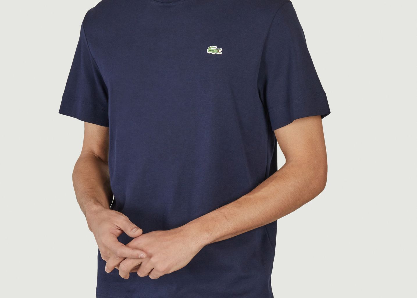 Unisex-Rundhals-T-Shirt aus Bio-Baumwolle, einfarbig - Lacoste