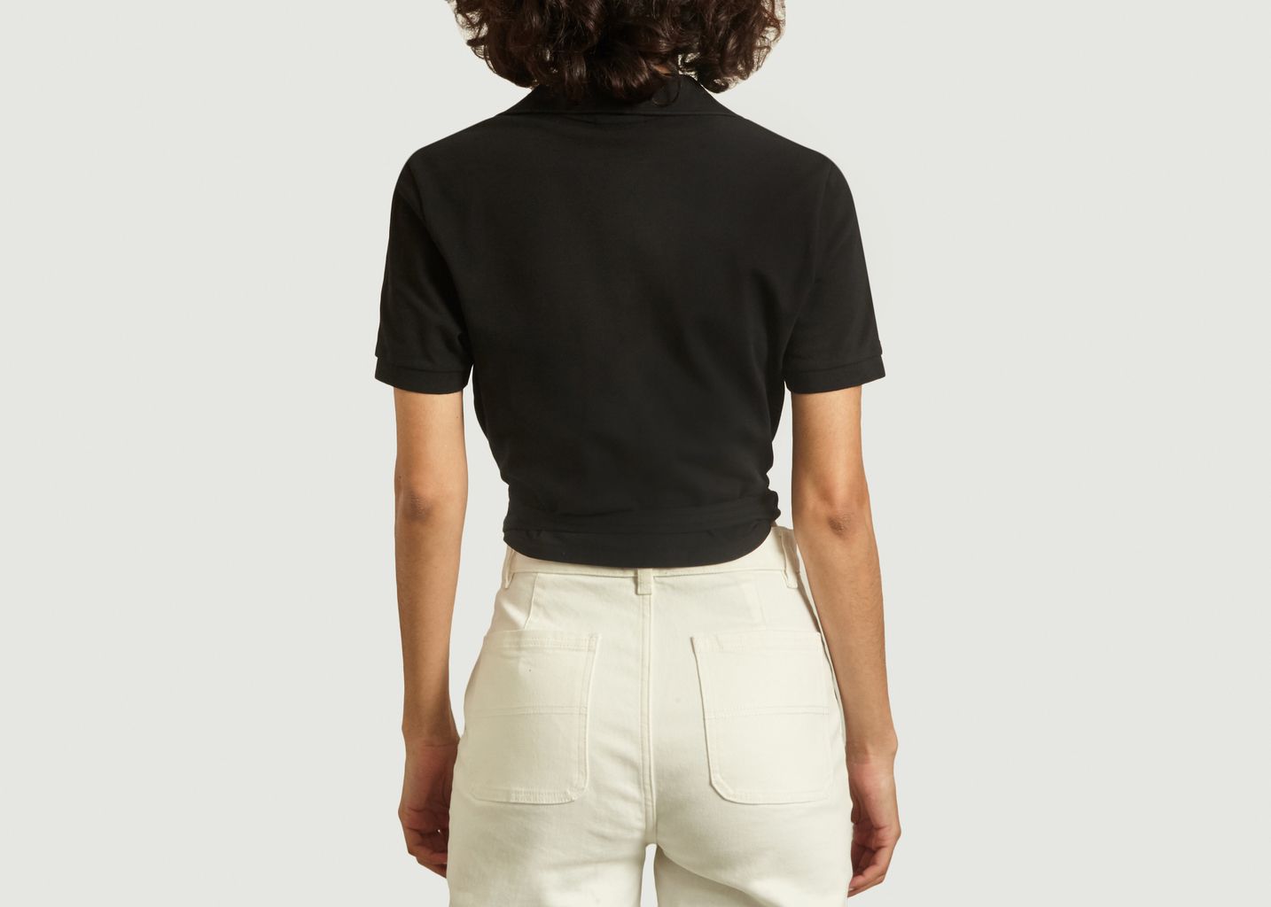 cropped lacoste polo