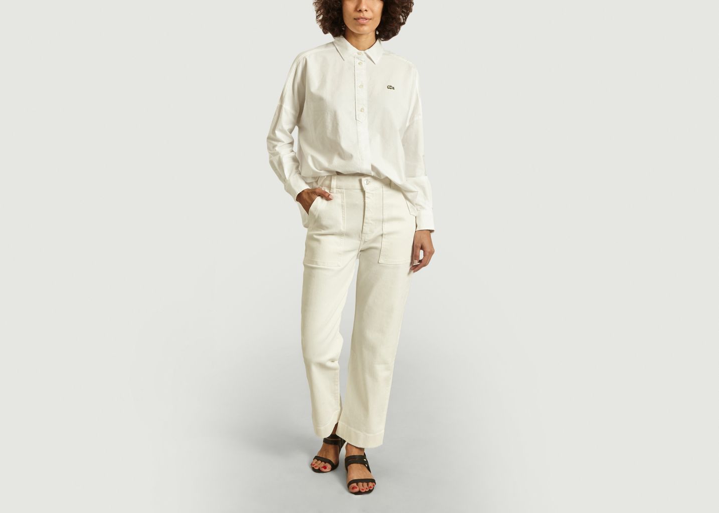 chemise blanche lacoste