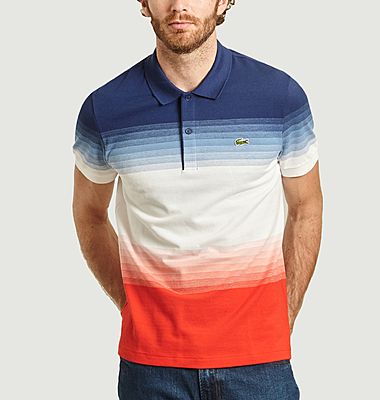 Polo rayé dégradé en coton bio