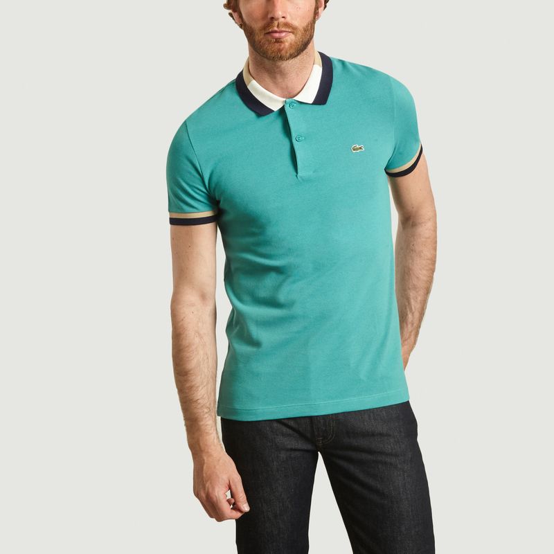 lacoste slim fit polo navy