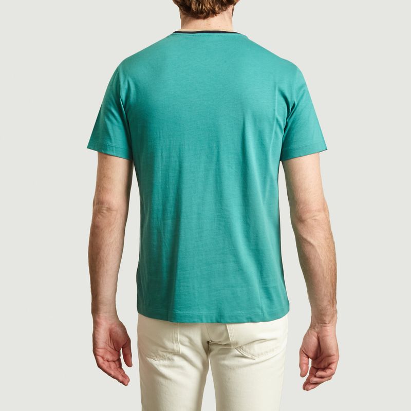 T-shirt en coton à col contrasté - Lacoste