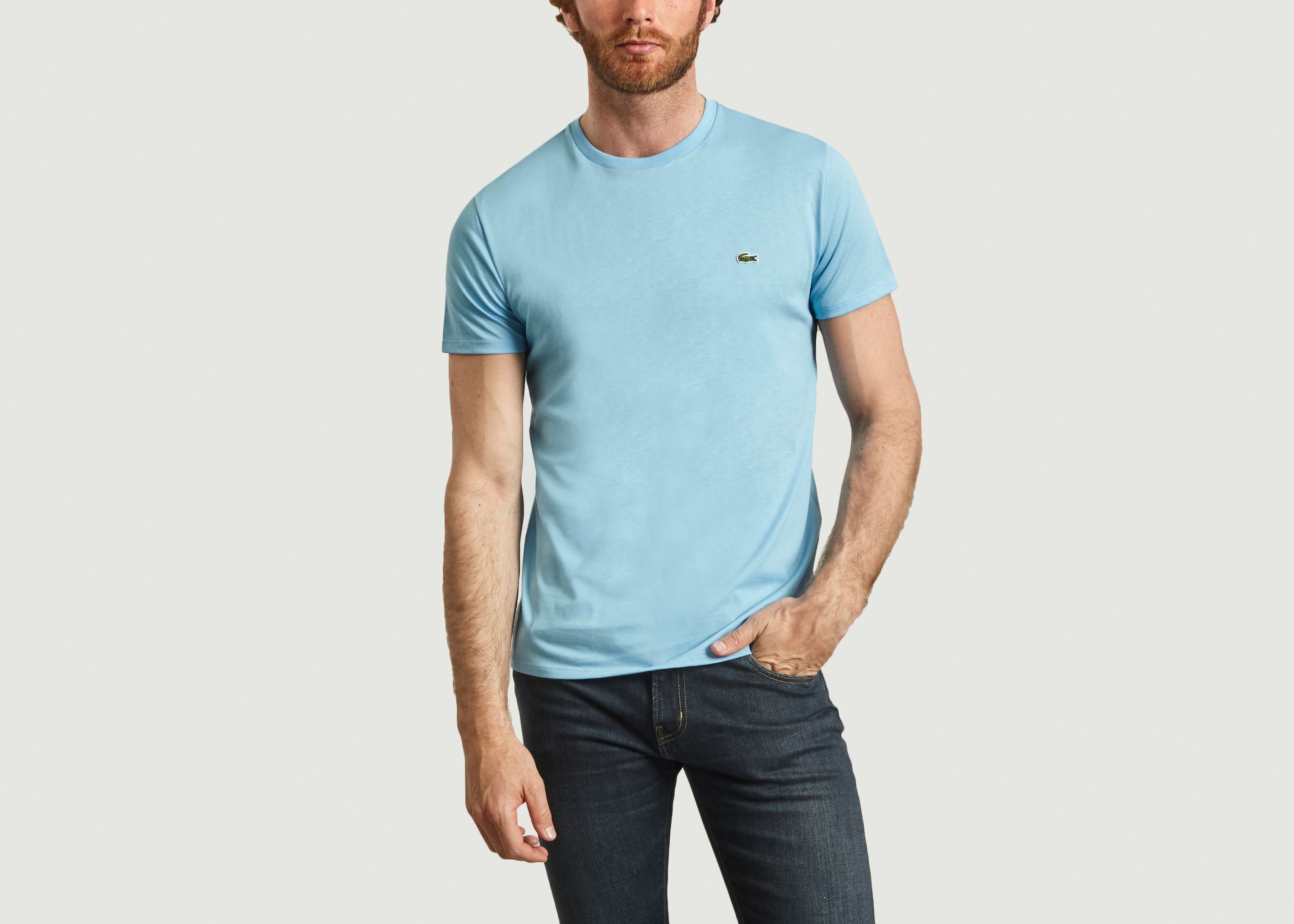 lacoste light blue t shirt