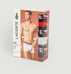 Lot 3 boxers courts Lacoste