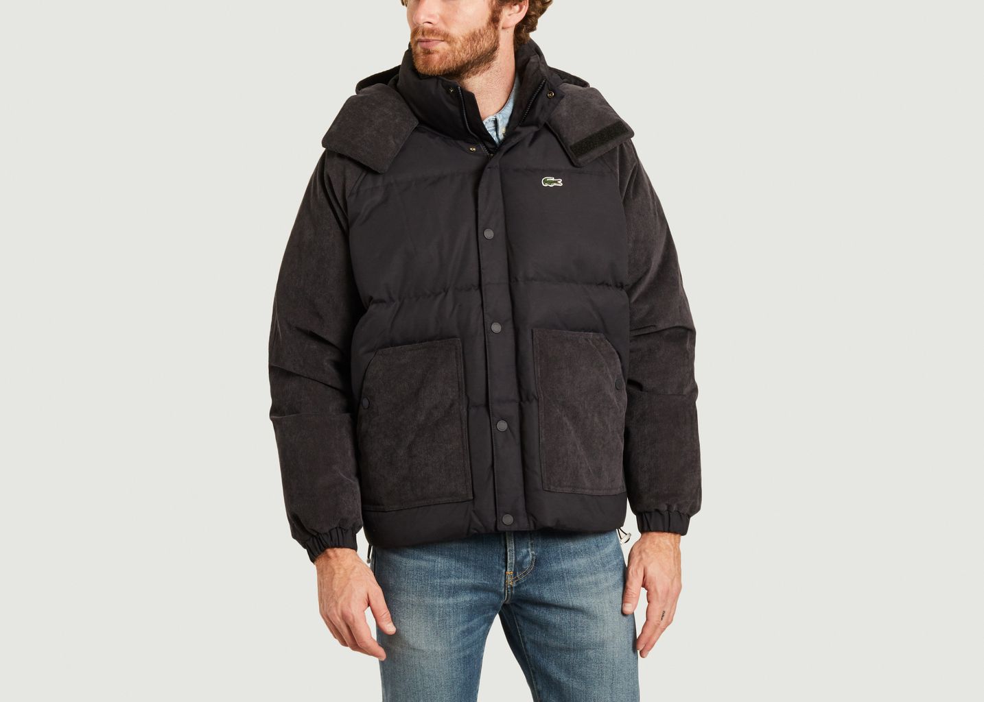 men's lacoste live hooded short jacket