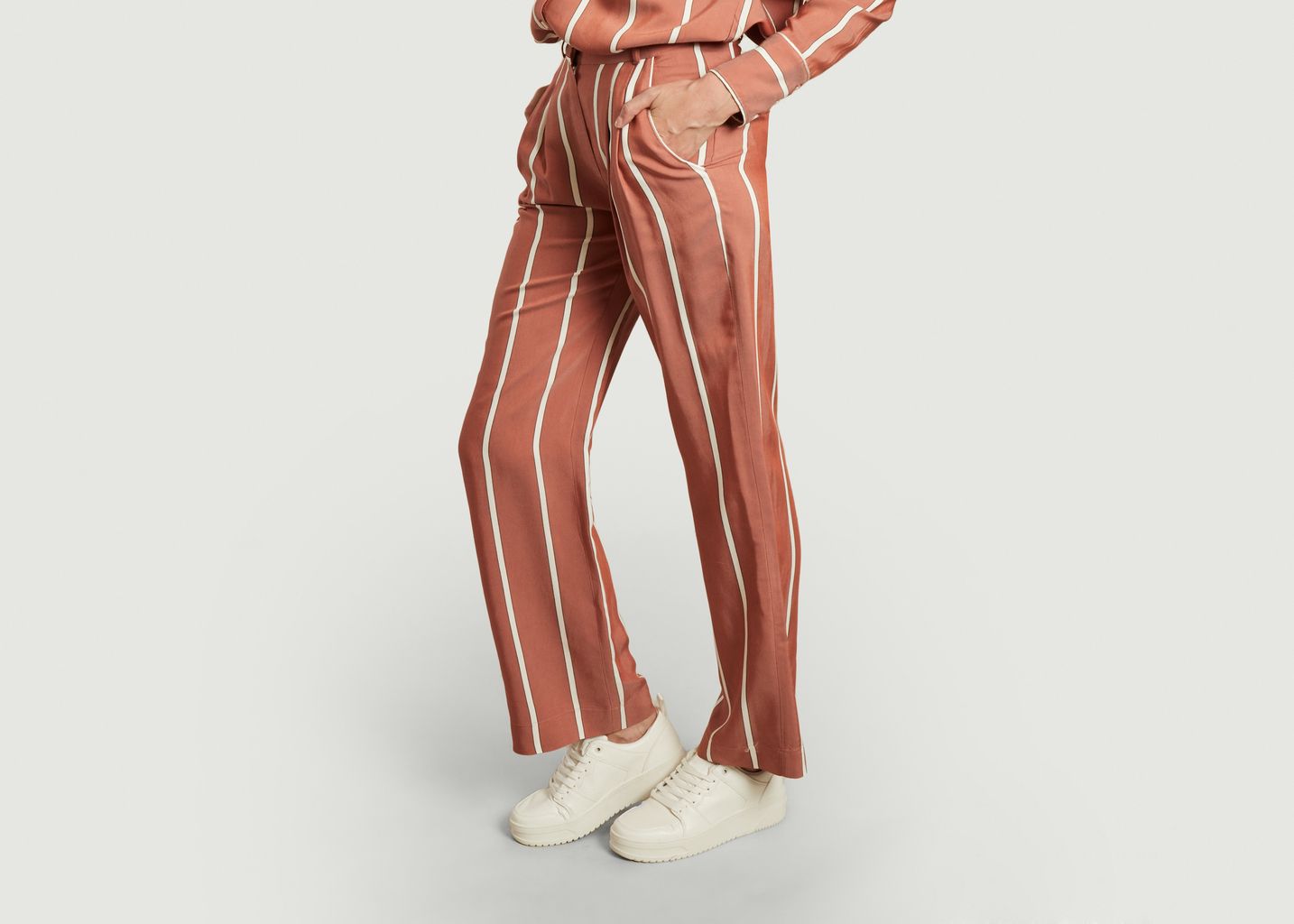 Pantalon rayé évasé Papier Matelas - La Petite Française