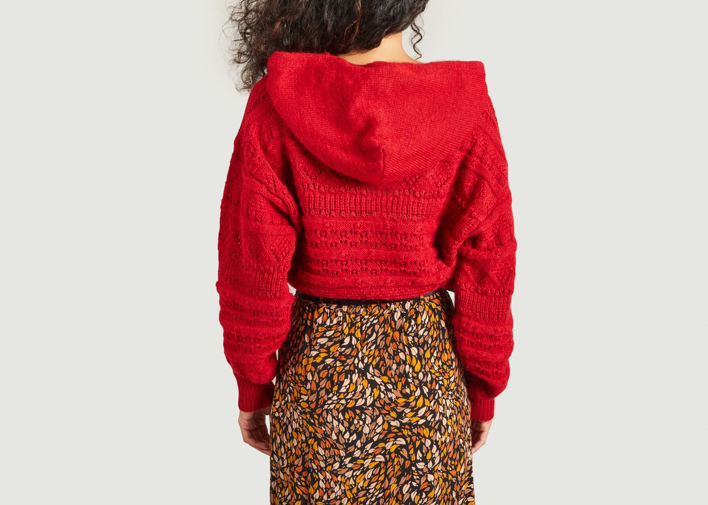 Pertinent openwork hooded sweater - La Petite Française