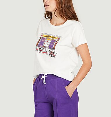 T-shirt sérigraphié en coton Terrasse