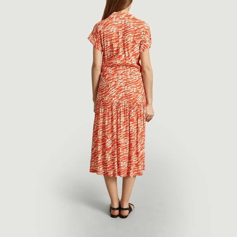 Robe mi-longue zébrée Rebelle - La Petite Française