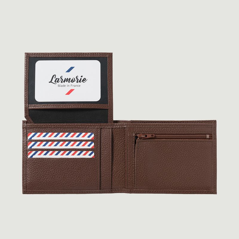 Brieftasche aus genarbtem italienischem Leder Arthur - Larmorie