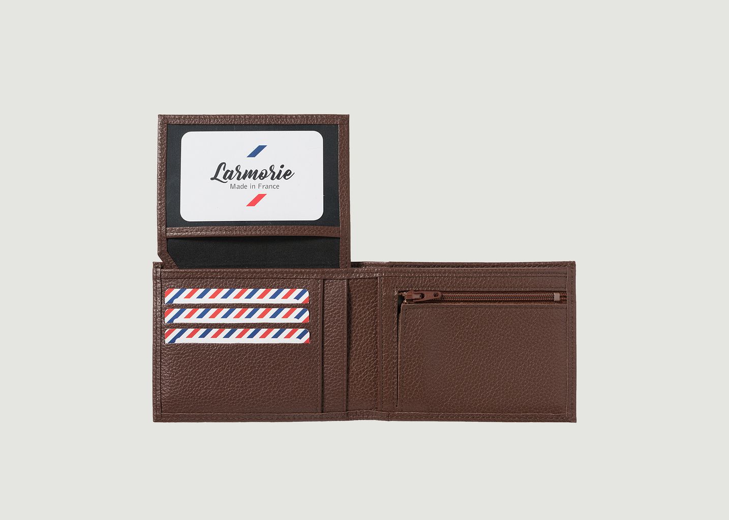 Brieftasche aus genarbtem italienischem Leder Arthur - Larmorie