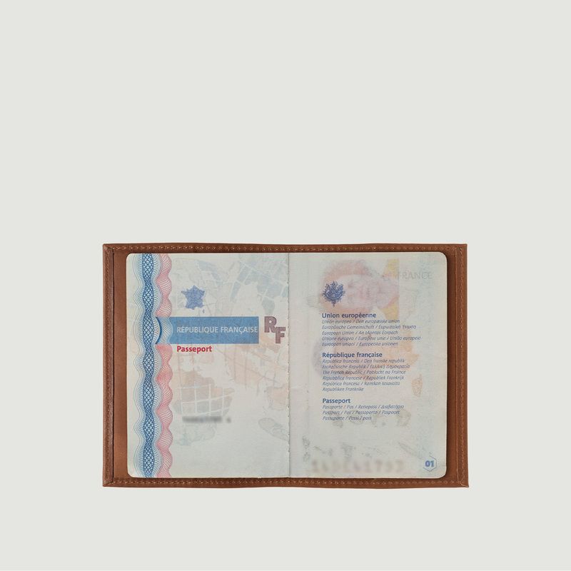 Porte-passeport cuir vintage Louis - Larmorie
