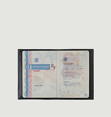 Porte-passeport cuir vintage Louis