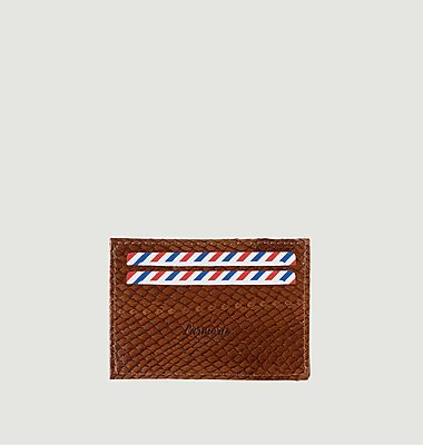 Georges fish leather and nubuck cardholder 
