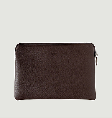 Gabriel grained leather computer pouch