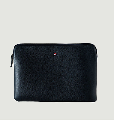 Gabriel grained leather computer pouch