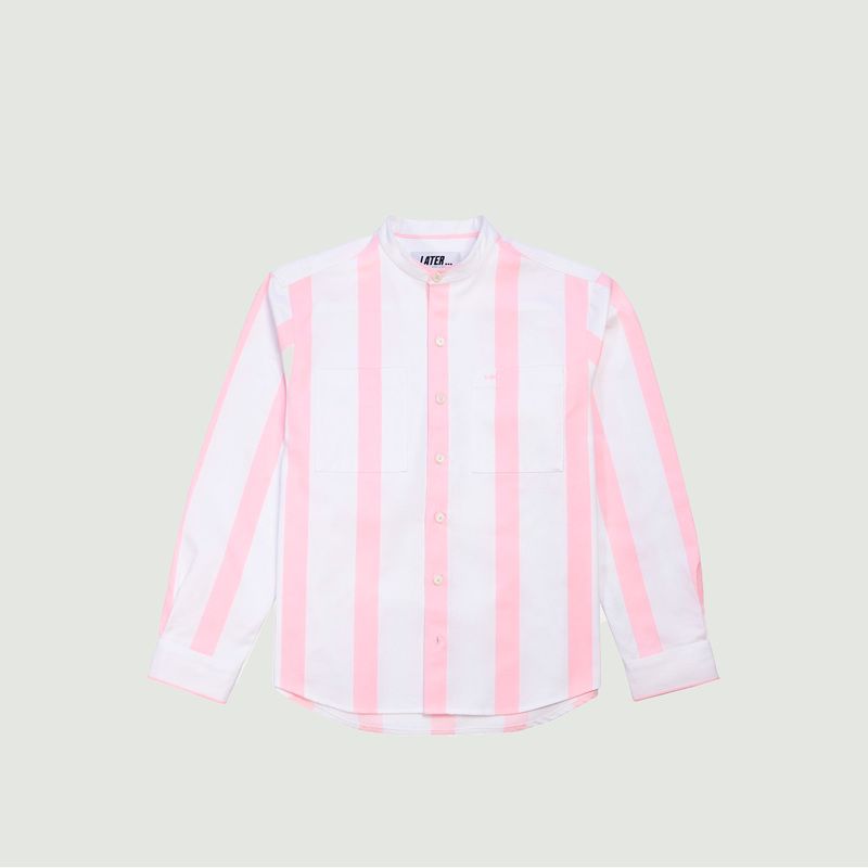 Oversize Striped Cotton Shirt - Later