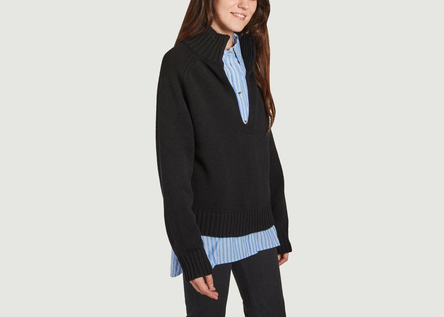 Pull col vareuse Place - Laurence Bras